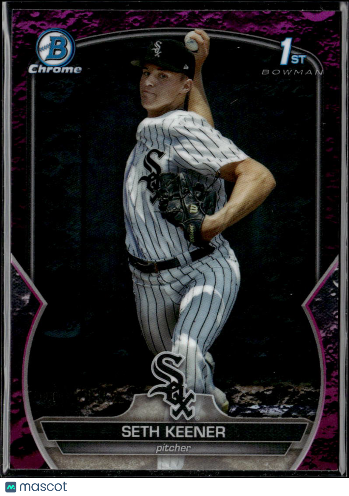 Seth Keener 2023 Bowman Chrome 1st Purple Lunar Refractor /199 Chicago White Sox