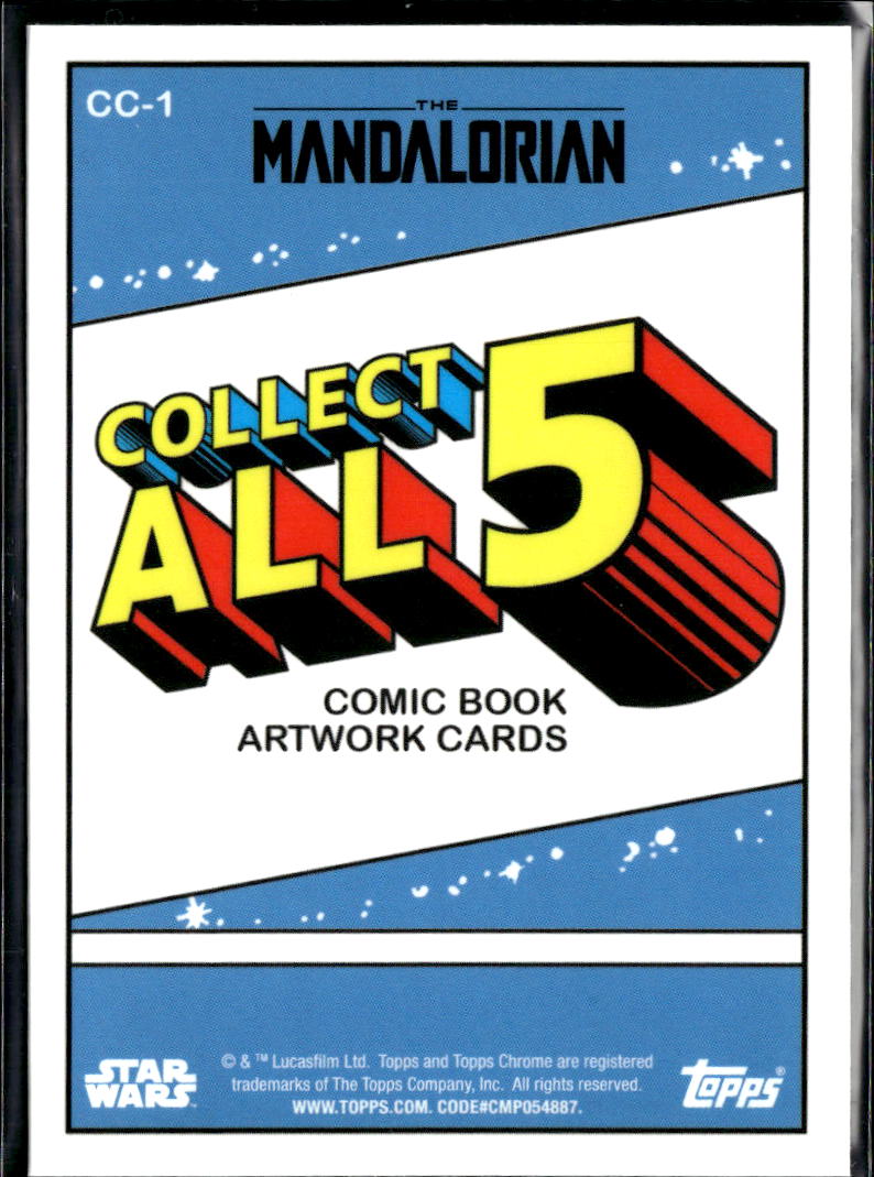 The Mandalorian 2022 Topps Star Wars Chrome Comic Book Artwork