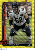 Joe Thuney 2025 Topps Chrome Yellow Wave Refractor 169/275 Chicago Bears