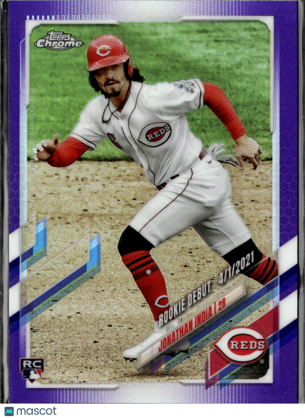 Jonathan India 2021 Topps Chrome Purple Refractor RC Cincinnati Reds