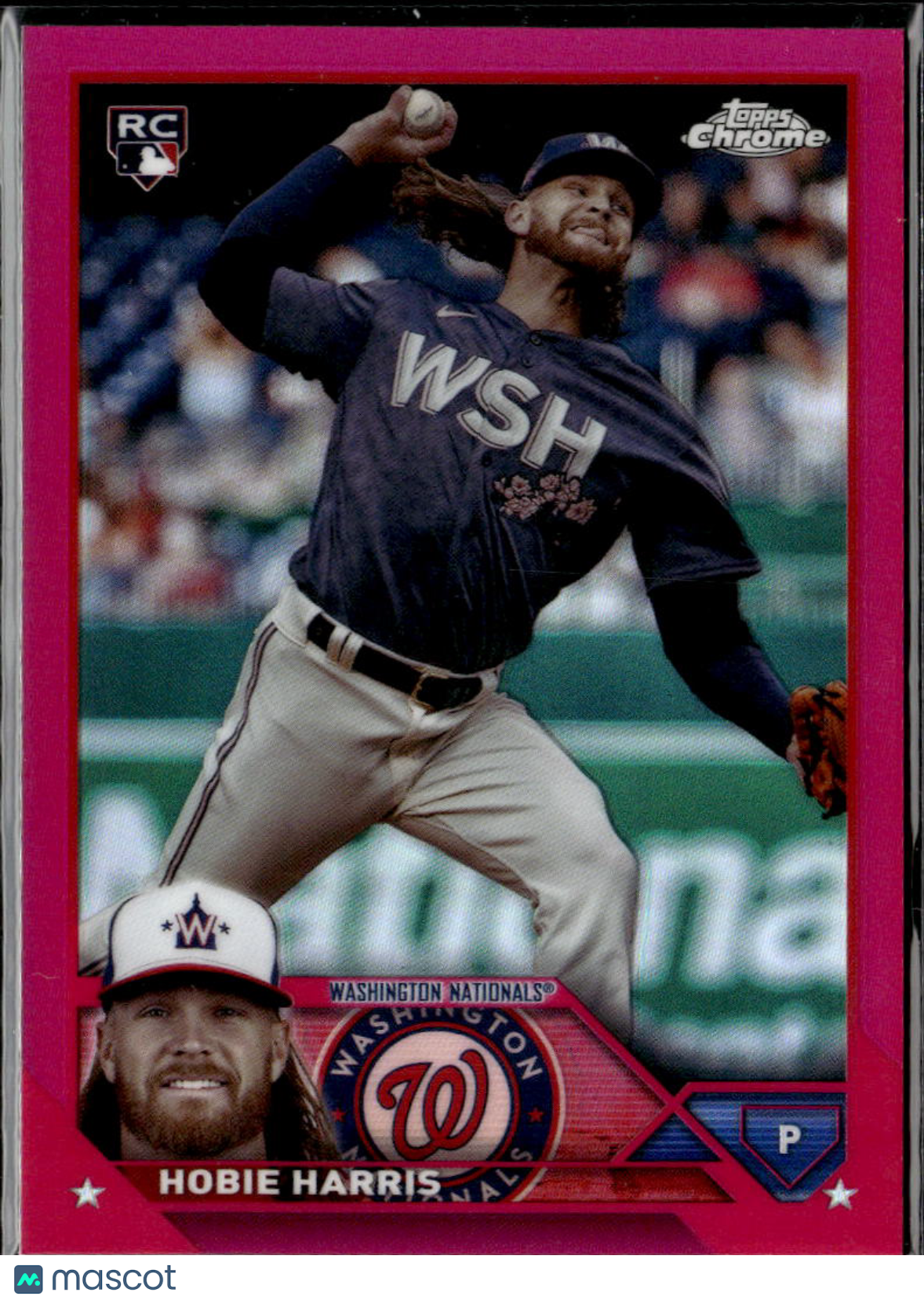 Hobie Harris 2023 Topps Chrome RC Pink Refractor /399 Washington Nationals