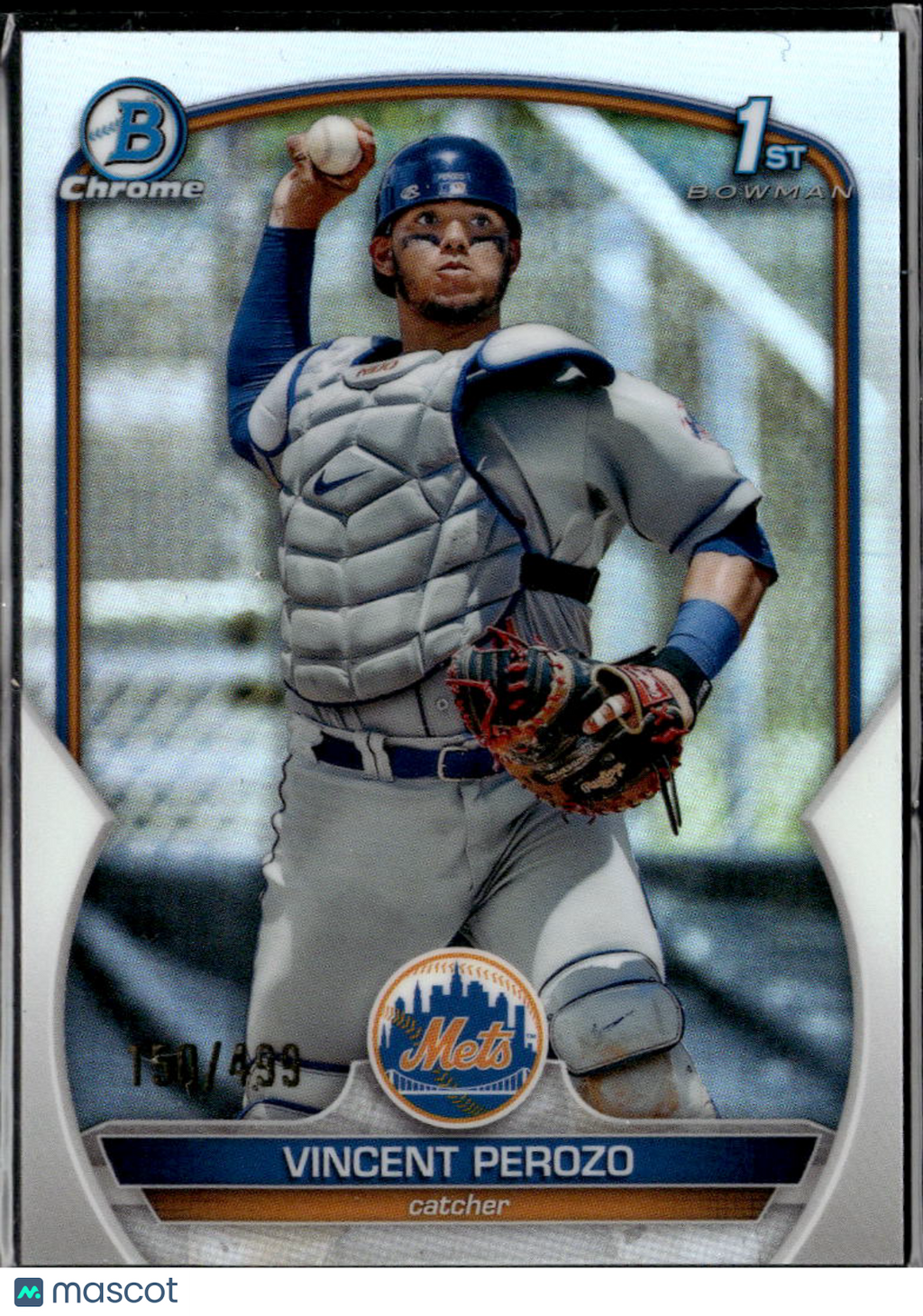 Vincent Perozo 2023 Bowman Chrome 1st Refractor /499 New York Mets