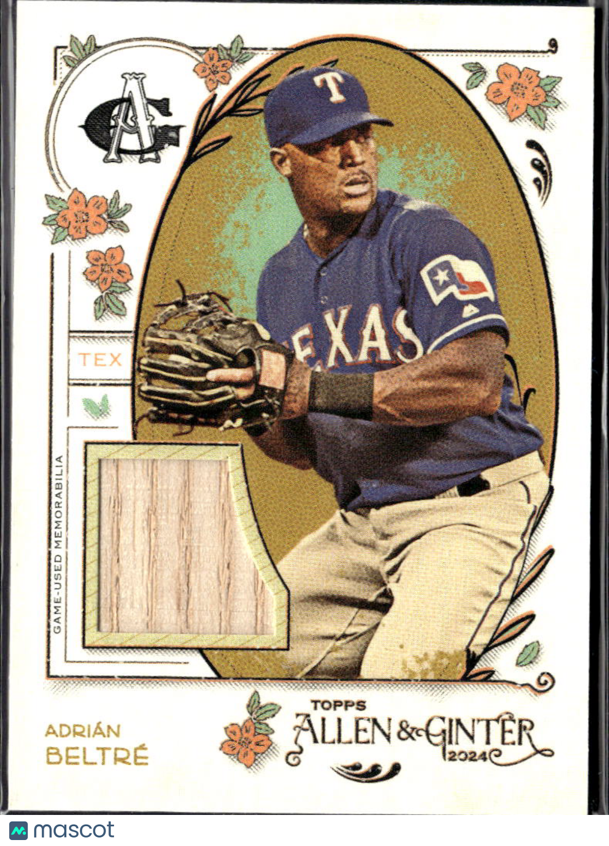 Adrian Beltre 2024 Topps Allen & Ginter Game Used Bat Texas Rangers