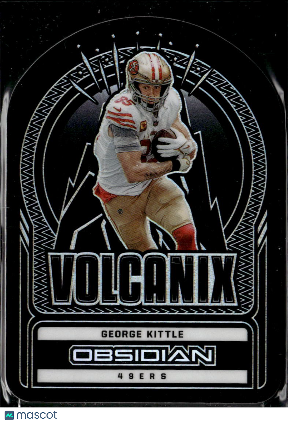 George Kittle 2022 Obsidian Volcanix Die-Cut 68/99 San Francisco 49ers