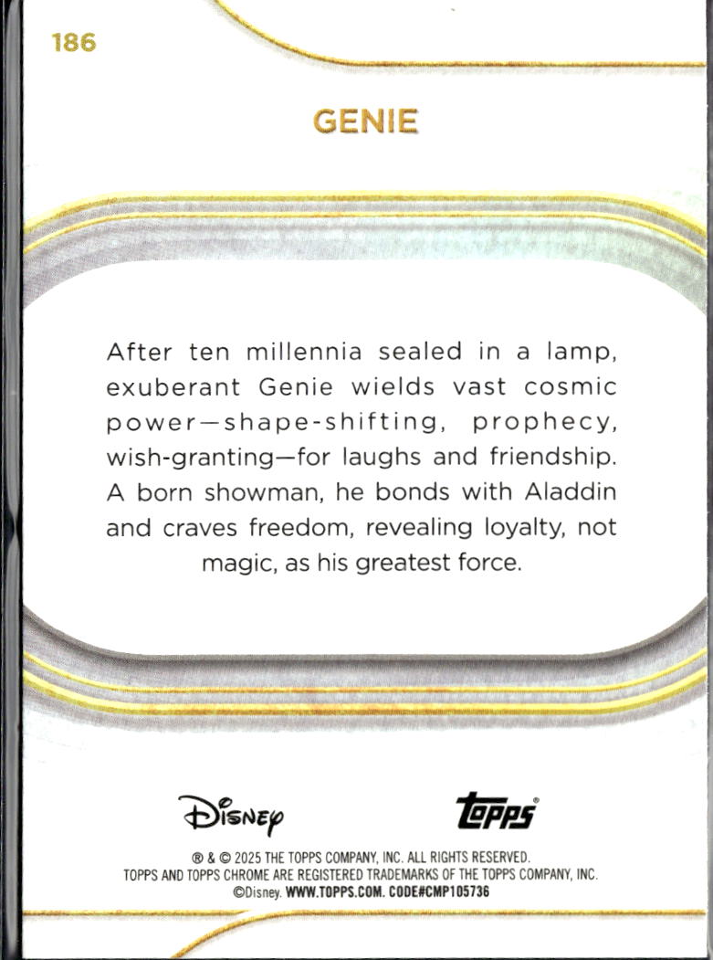 Will Smith 2025 Topps Chrome Disney Mini Diamond Refractor #186