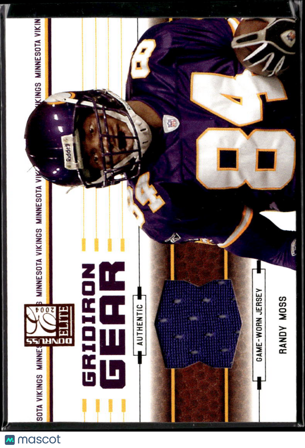 Randy Moss 2004 Donruss Elite Game worn Jersey Patch 160/250 Minnesota Vikings