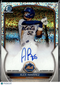 Alex Ramirez 2023 Bowman Chrome Auto Autograph 93/299 New York Mets