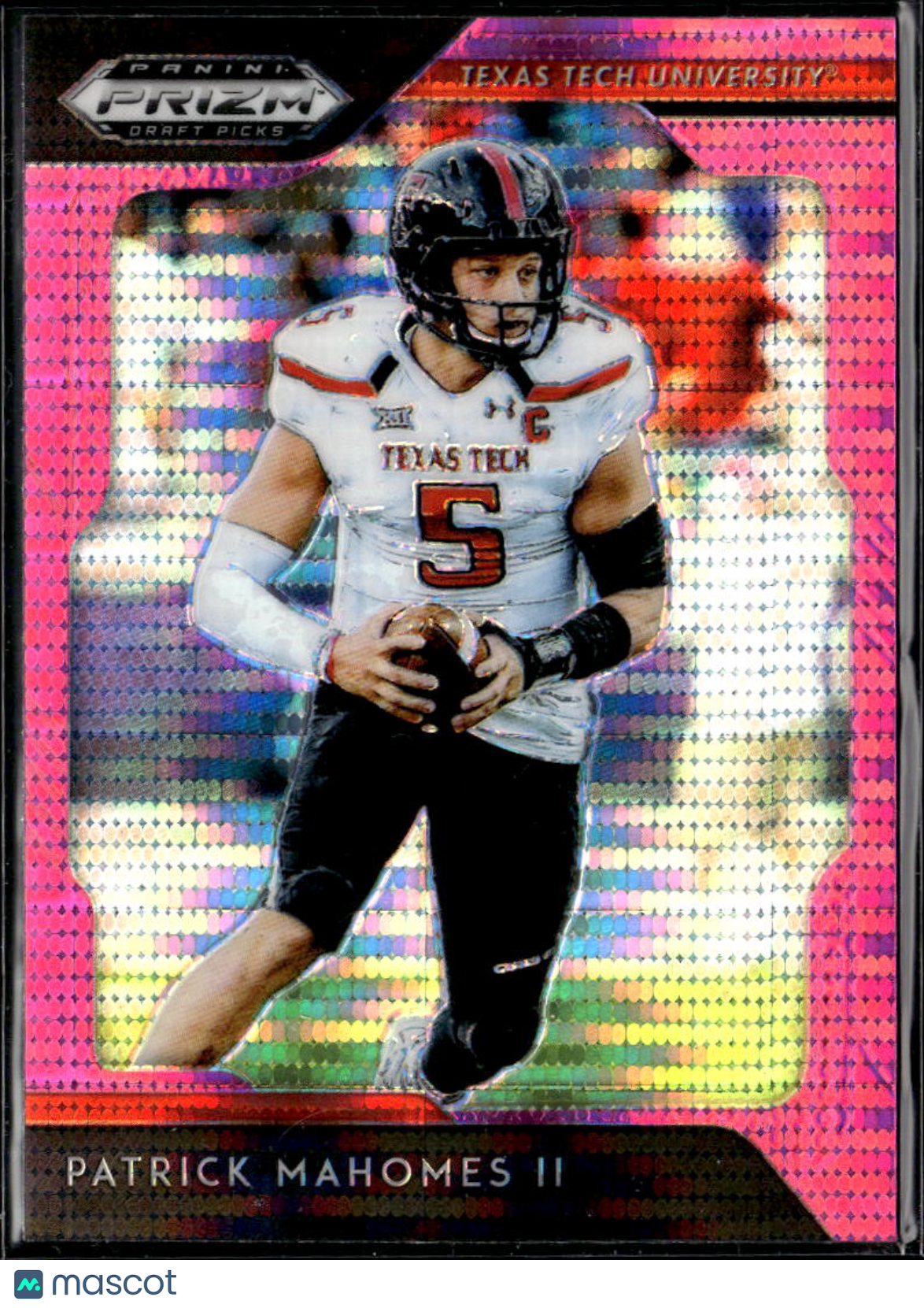 Patrick Mahomes II 2019 Prizm Draft Picks Pink Pulsar Texas Tech Red Raiders