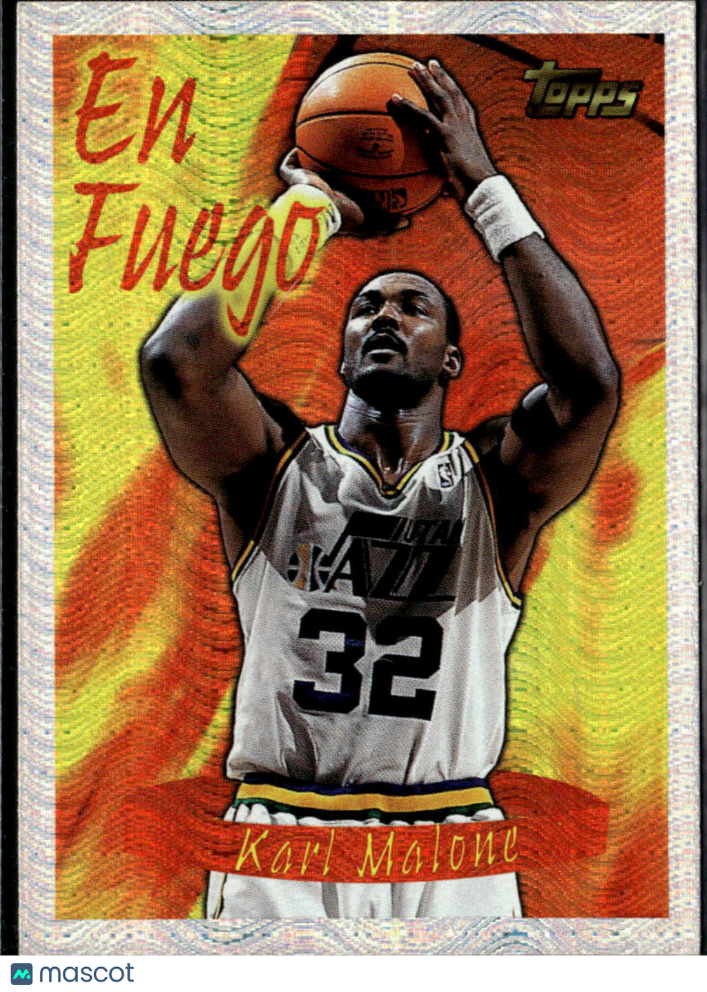 Karl Malone 1996 Topps Season's Best En Fuego Utah Jazz