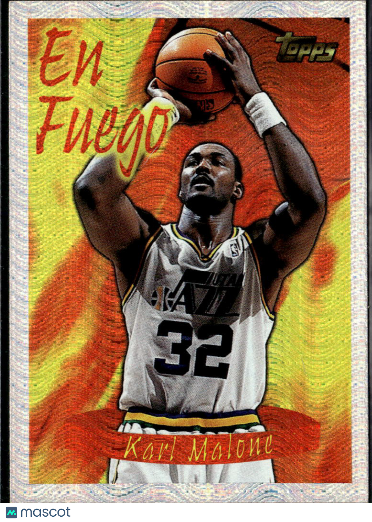 Karl Malone 1996 Topps Season's Best En Fuego Utah Jazz