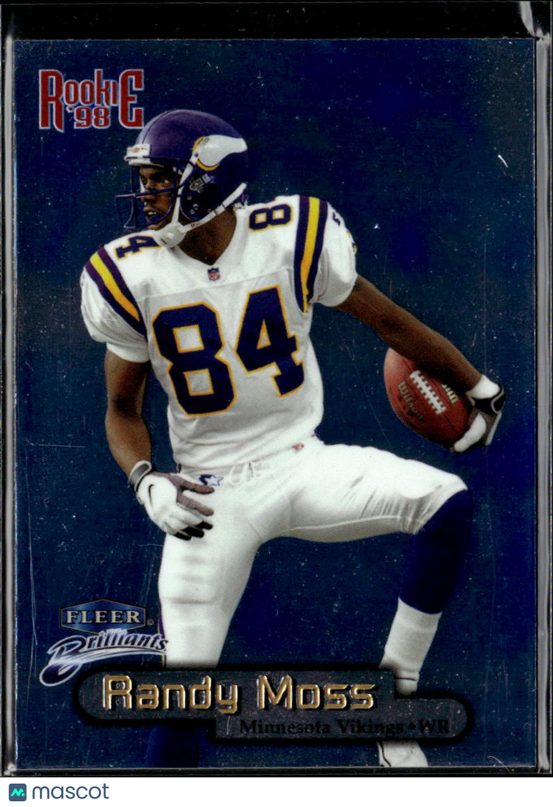 Randy Moss 1998 Fleer Brilliants Blue Rookie RC #140B Minnesota Vikings