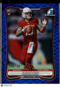 Carson Beck 2026 Bowman Chrome Blue Reptilian Rookie RC 46/150 Arizona Cardinals