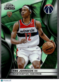 Tre Johnson III 2026 Topps Chrome Black RC Green Refractor 29/99 Wizards