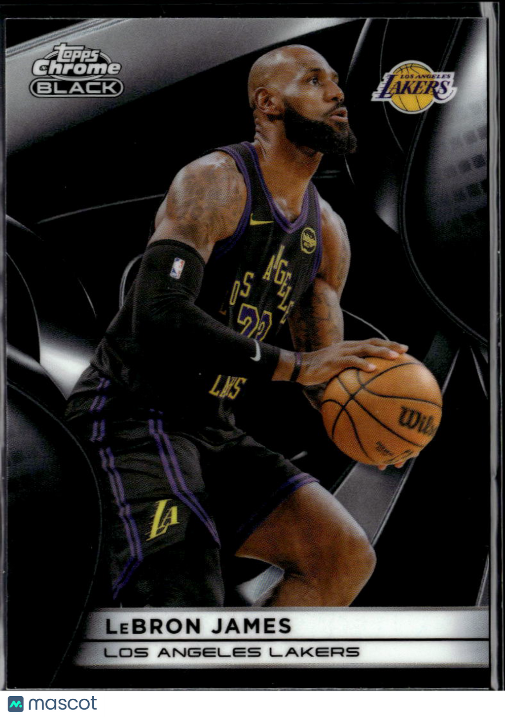 LeBron James 2026 Topps Chrome Black Card #80 Los Angeles Lakers