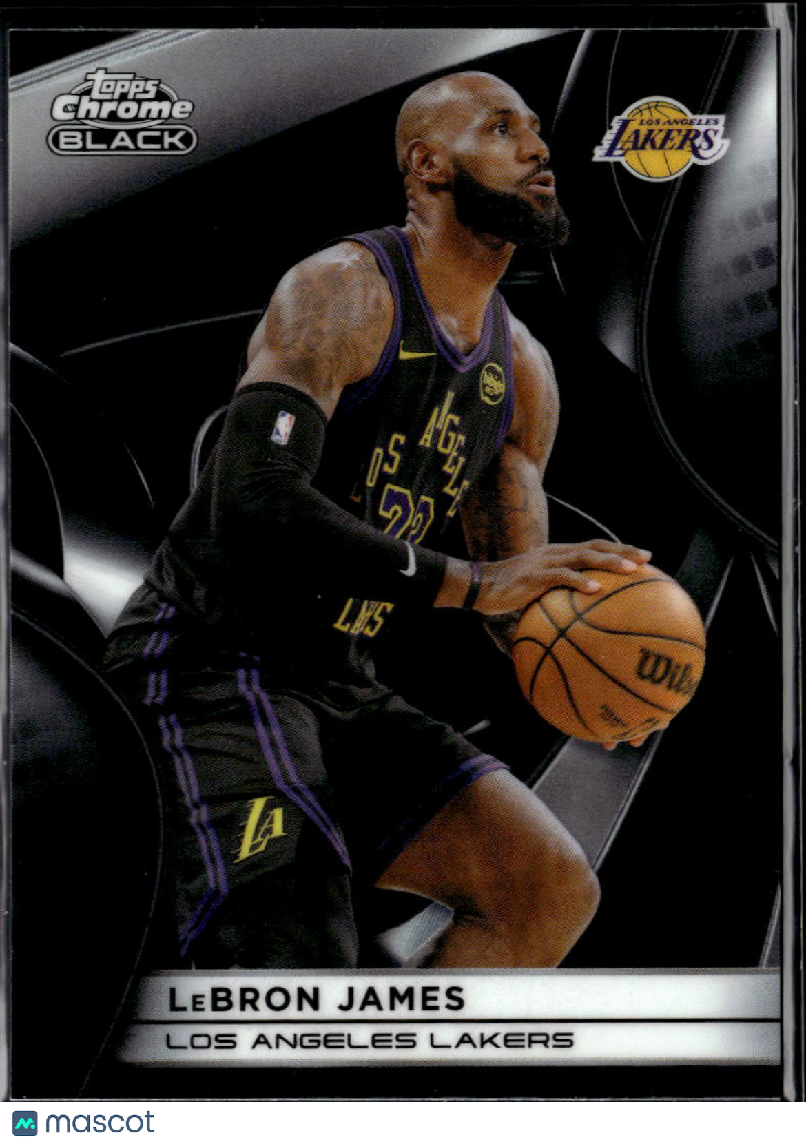 LeBron James 2026 Topps Chrome Black Card #80 Los Angeles Lakers