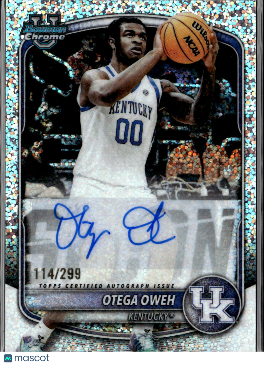 Otega Oweh 2025 Bowman Chrome Auto Autograph /299 Kentucky Wildcats OKC Thunder