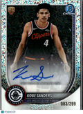Kobe Sanders 2025 Bowman Chrome Auto Autograph RC 83/299 Los Angeles Clippers