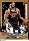 Mikal Bridges 2025 Bowman GOLD Parallel 41/50 New York Knicks
