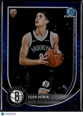 Egor Dëmin 2025 Bowman Chrome Blue Reptilian RC Rookie 149/150 Brooklyn Nets