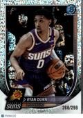 Ryan Dunn 2025 Bowman Chrome Speckle Refractor 268/299 Phoenix Suns
