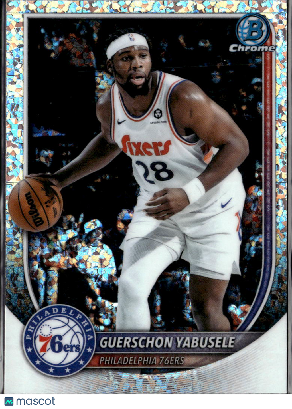 Guerschon Yabusele 2025 Bowman Chrome Mini Diamond Philadelphia 76ers