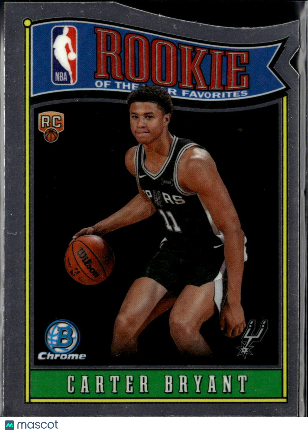 Carter Bryant 2025 Bowman Chrome Rookie of the Year Favorites San Antonio Spurs
