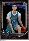 Ryan Kalkbrenner 2025 Bowman Chrome Reptilian Refractor Rookie Charlotte Hornets