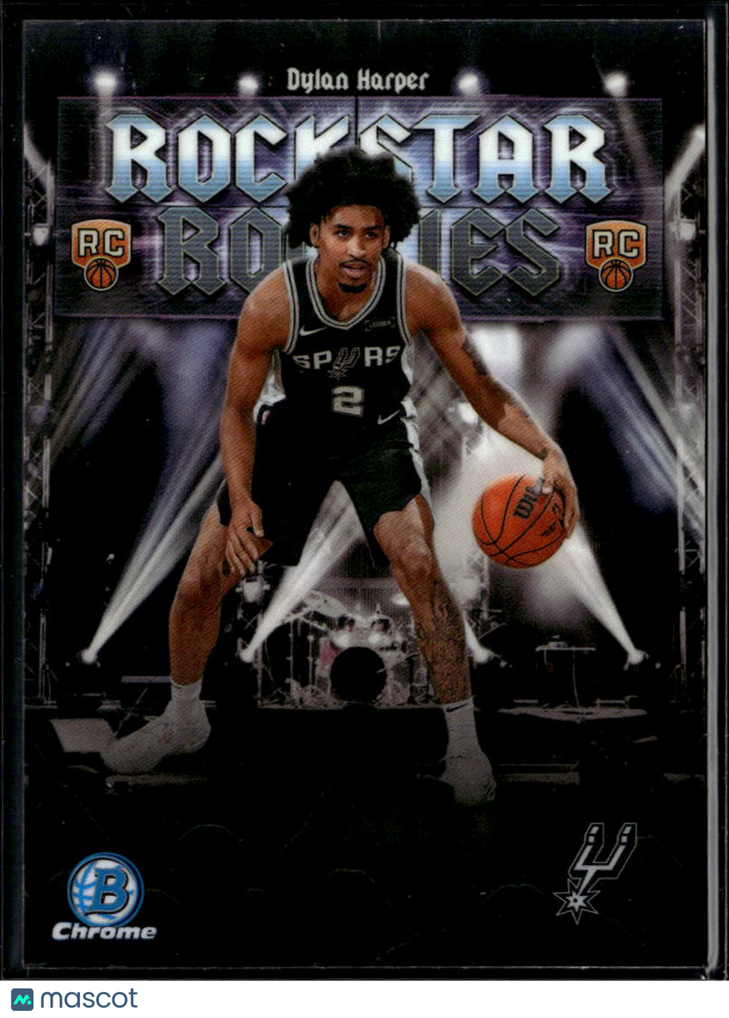 Dylan Harper 2025 Bowman Chrome Rockstar Rookies RC San Antonio Spurs