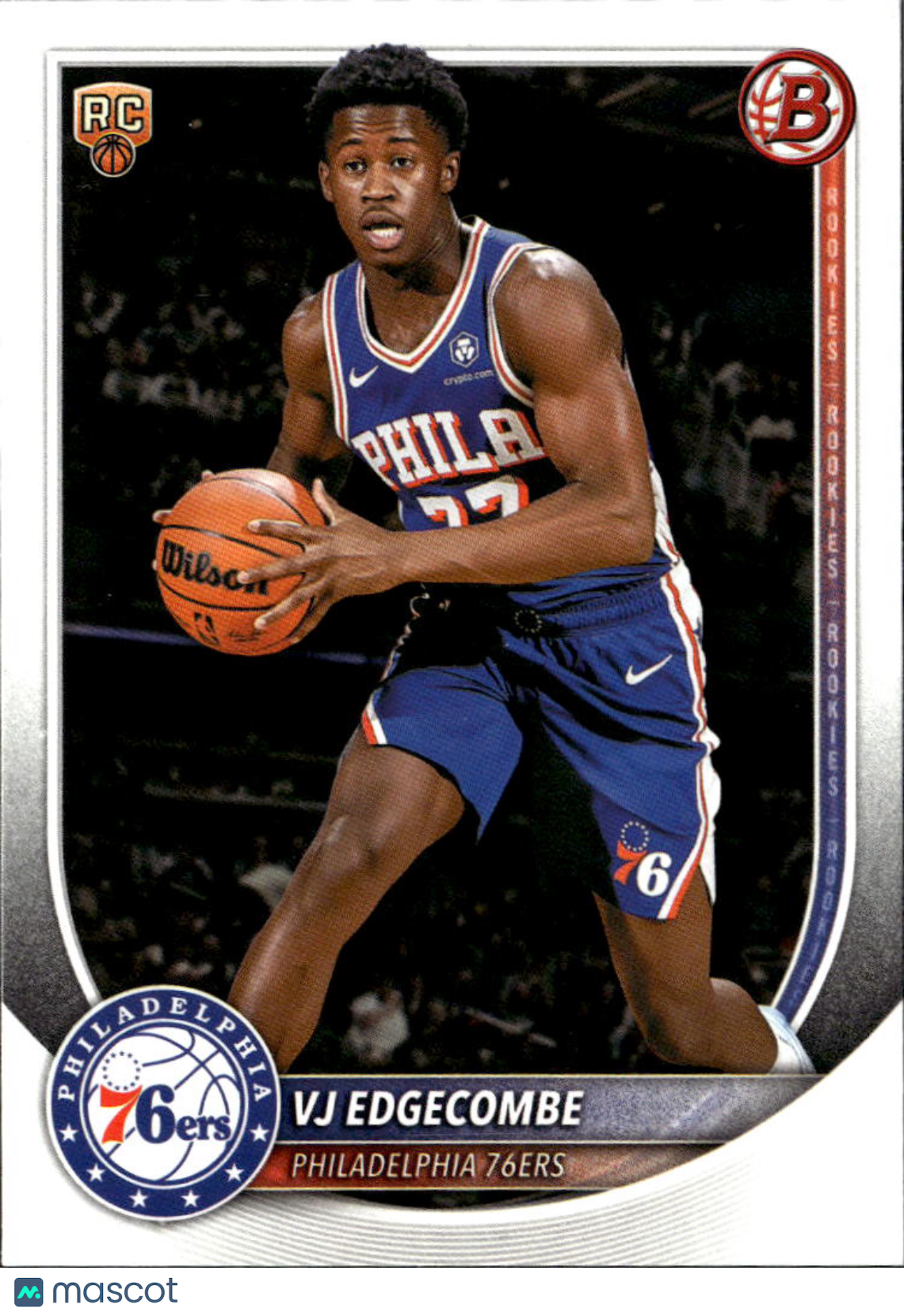 VJ Edgecombe 2025 Bowman RC Rookie Philadelphia 76ers