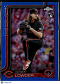 Rhett Lowder 2025 Topps Chrome RC Blue Logofractor 56/150 Cincinnati Reds