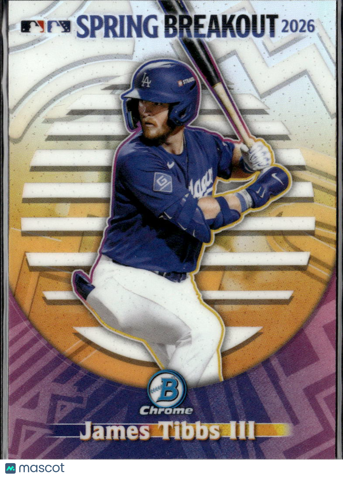 James Tibbs III 2026 Bowman Chrome Spring Breakout Los Angeles Dodgers