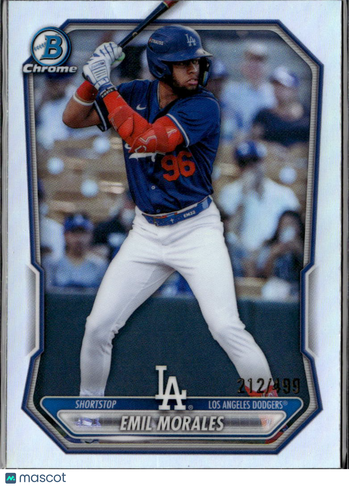 Emil Morales 2026 Bowman Chrome Refractor /499 Los Angeles Dodgers