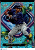 Miguel Amaya 2023 Topps Chrome Cosmic RC Aqua Refractor /199 Chicago Cubs