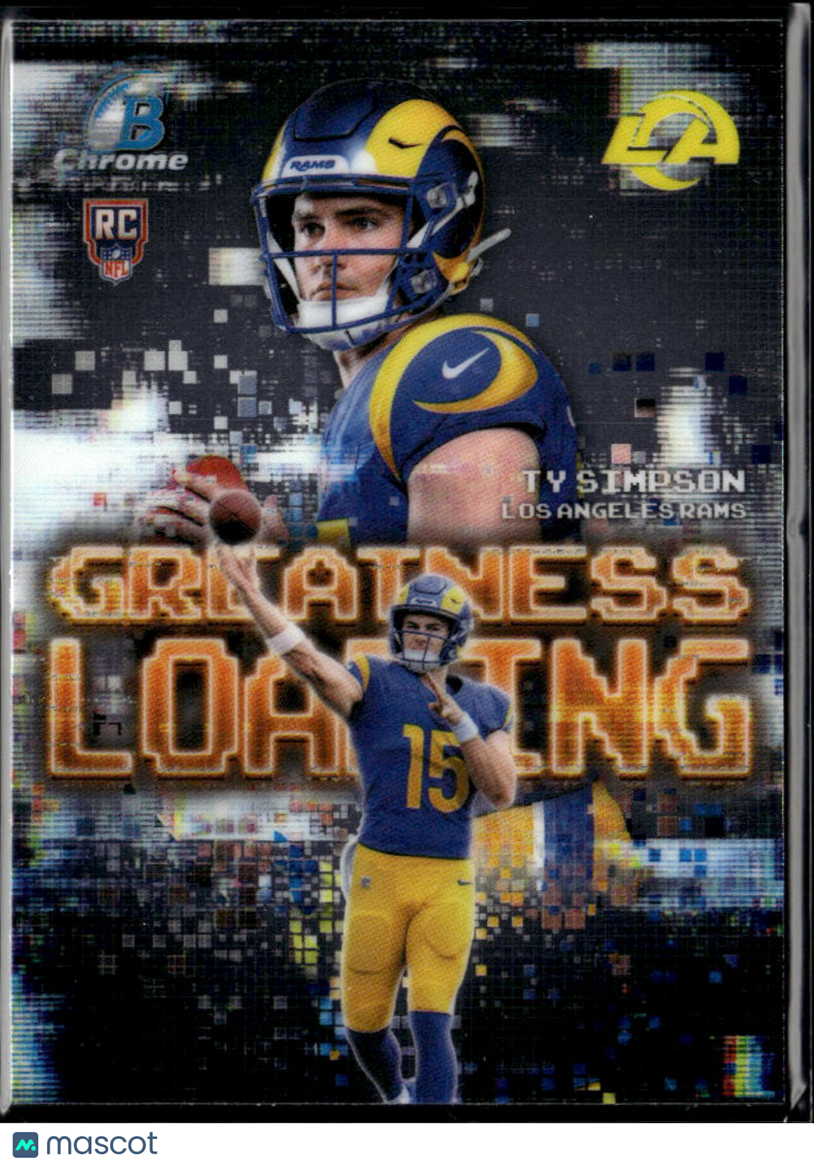 Ty Simpson 2026 Bowman Chrome Rookie RC Los Angeles Rams