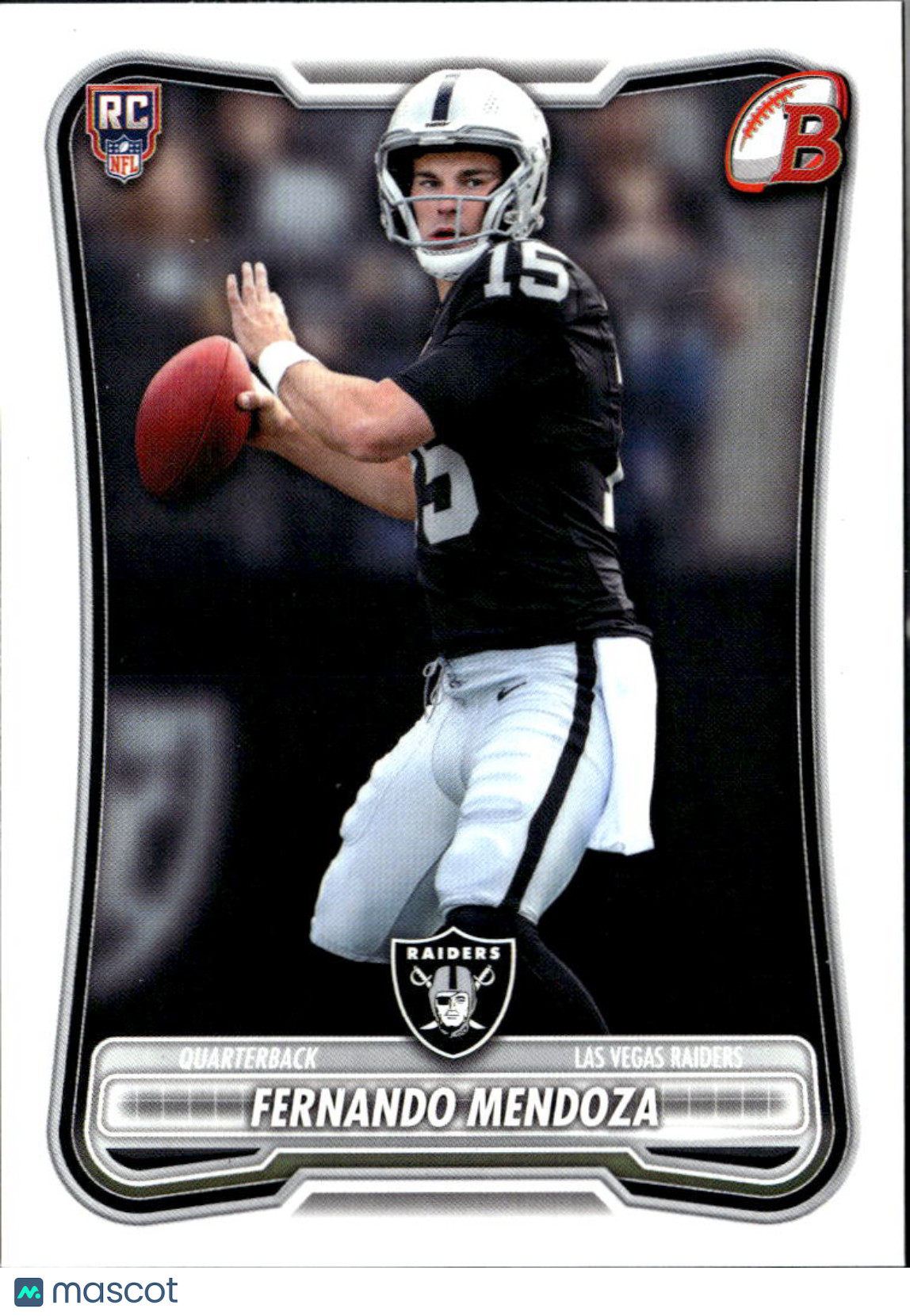 Fernando Mendoza 2026 Bowman Rookie RC Las Vegas Raiders
