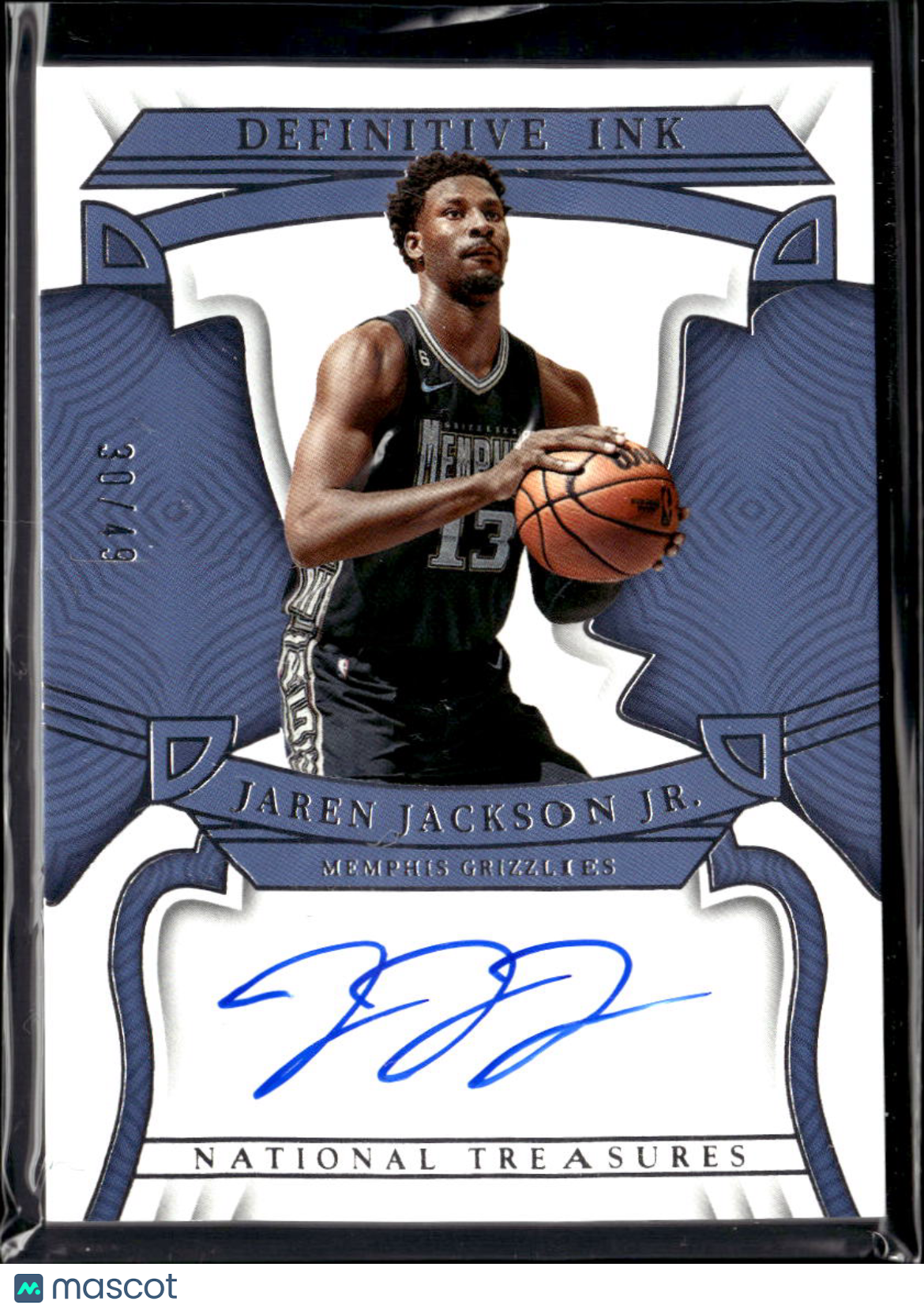 Jaren Jackson Jr. 2022-23 National Treasures Auto Autograph 30/49 Grizzlies