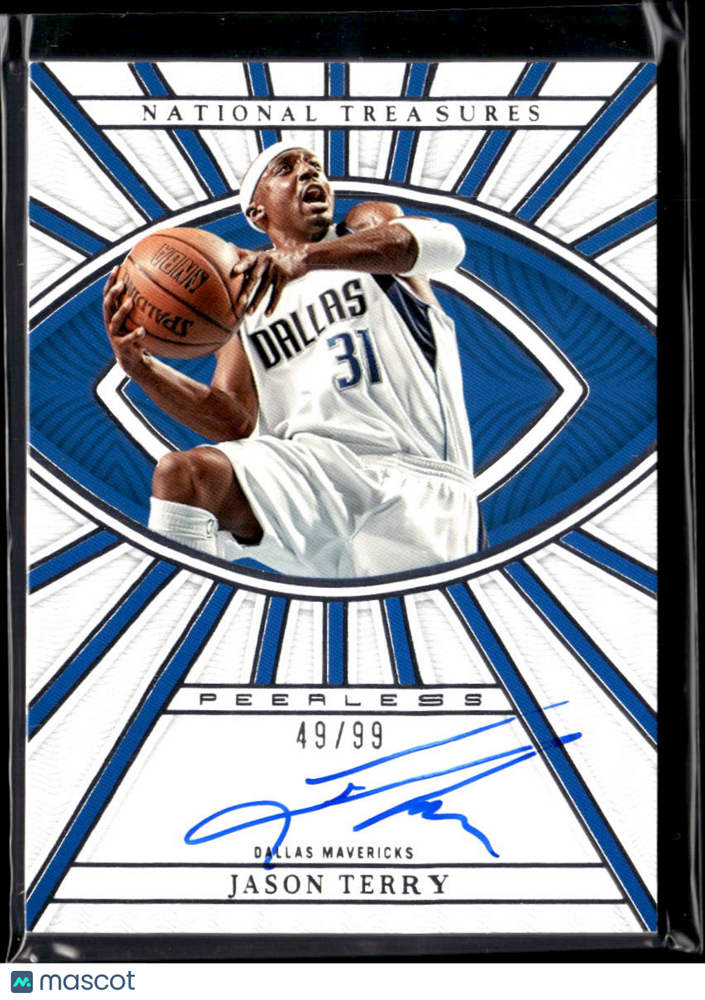 Jason Terry 2022-23 National Treasures Auto Autograph 49/99 Dallas Mavericks