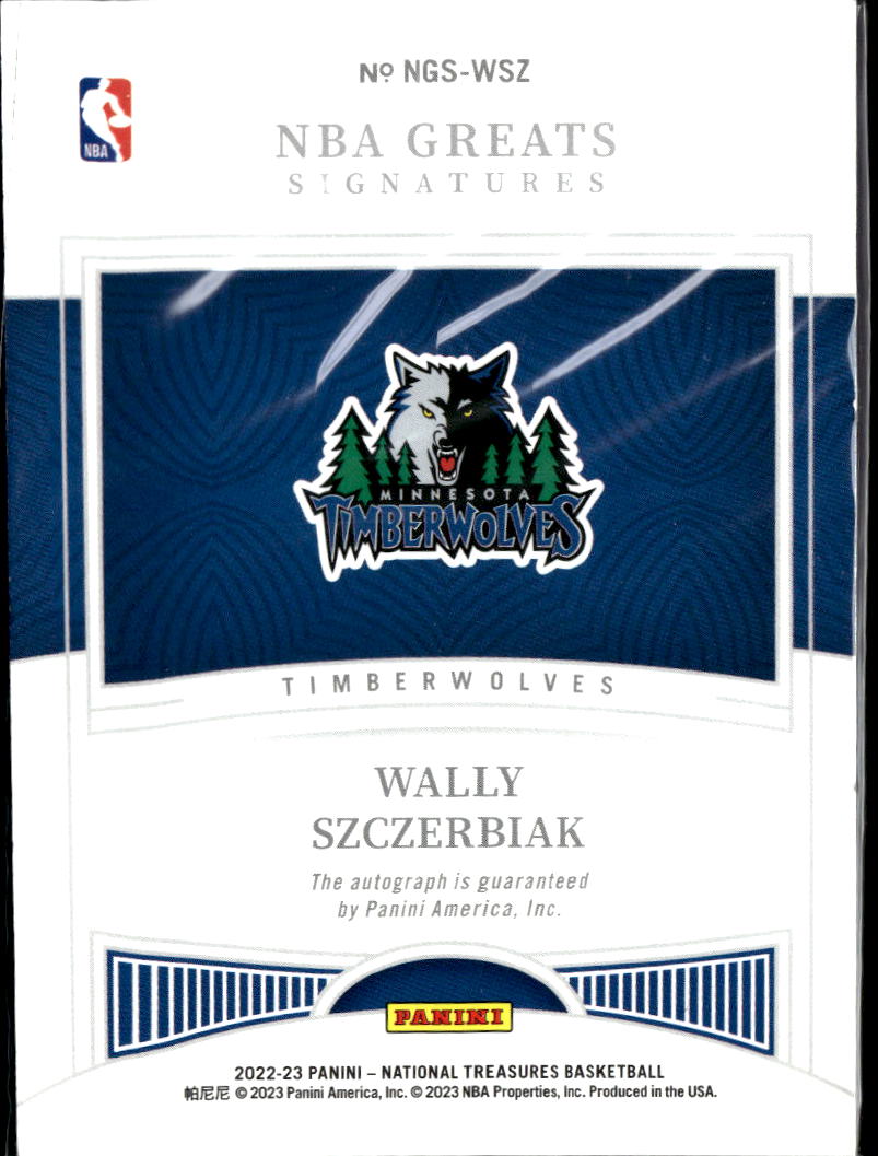 Wally Szczerbiak 2022-23 National Treasures Auto Autograph 3/5 Timberwolves