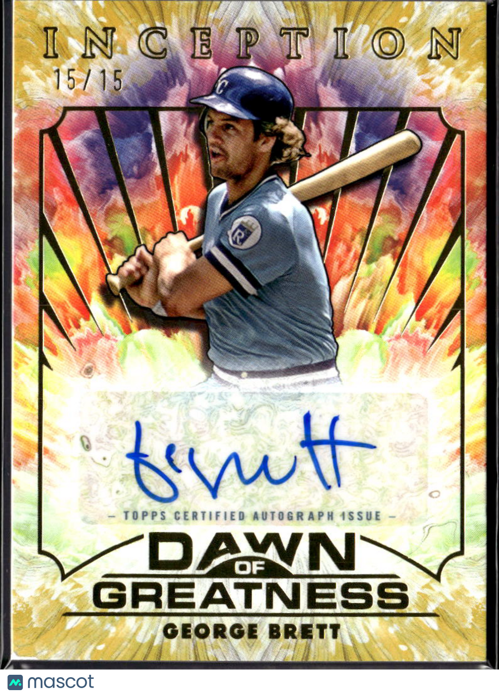 George Brett 2025 Topps Inception Auto Autograph 15/15 Kansas City Royals