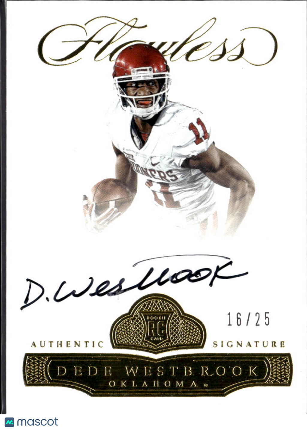 Dede Westbrook 2017 Flawless Auto Autograph RC 16/25 Oklahoma Sooners