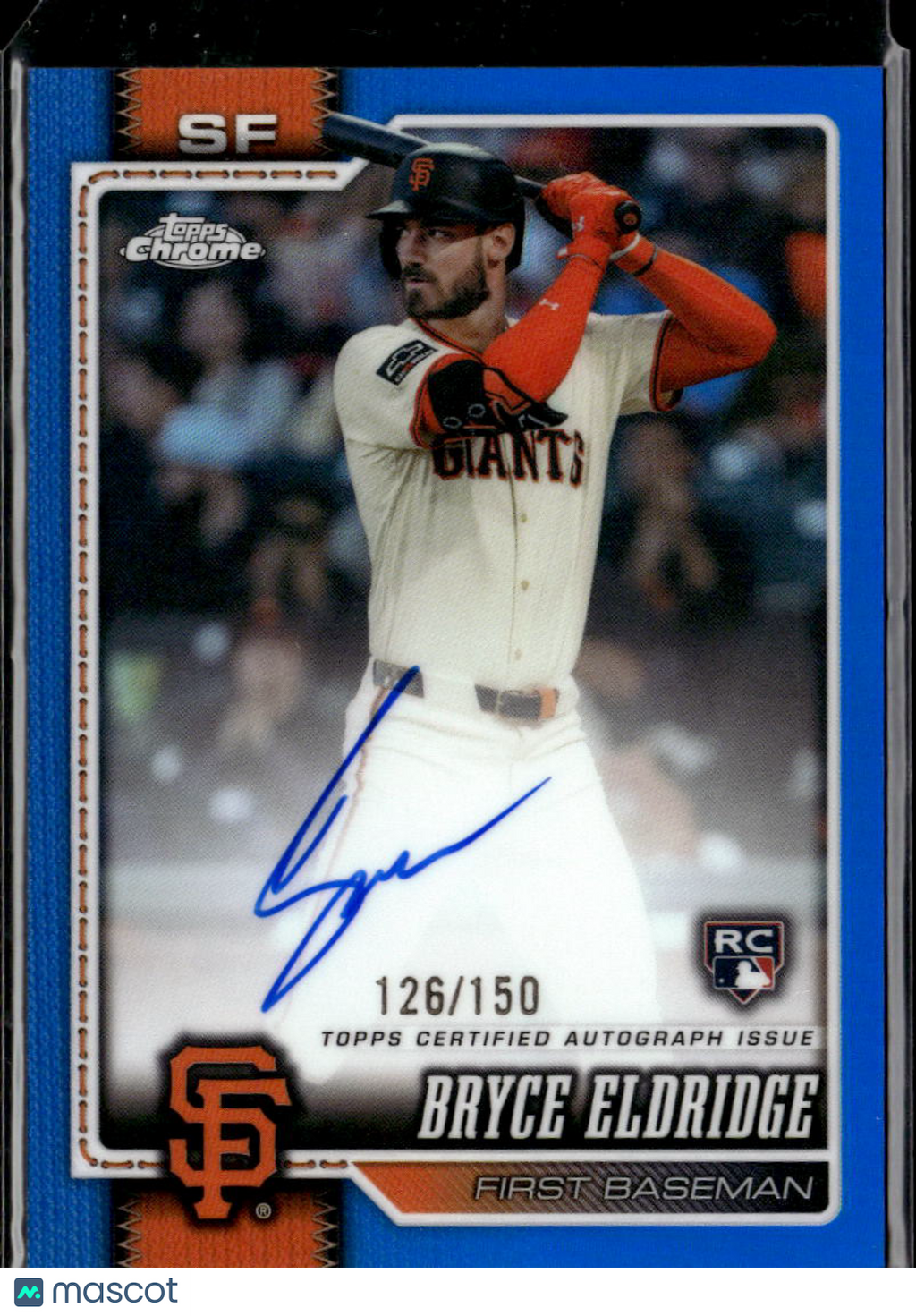 Bryce Eldridge 2026 Topps Chrome Auto Autograph RC 126/150 San Francisco Giants