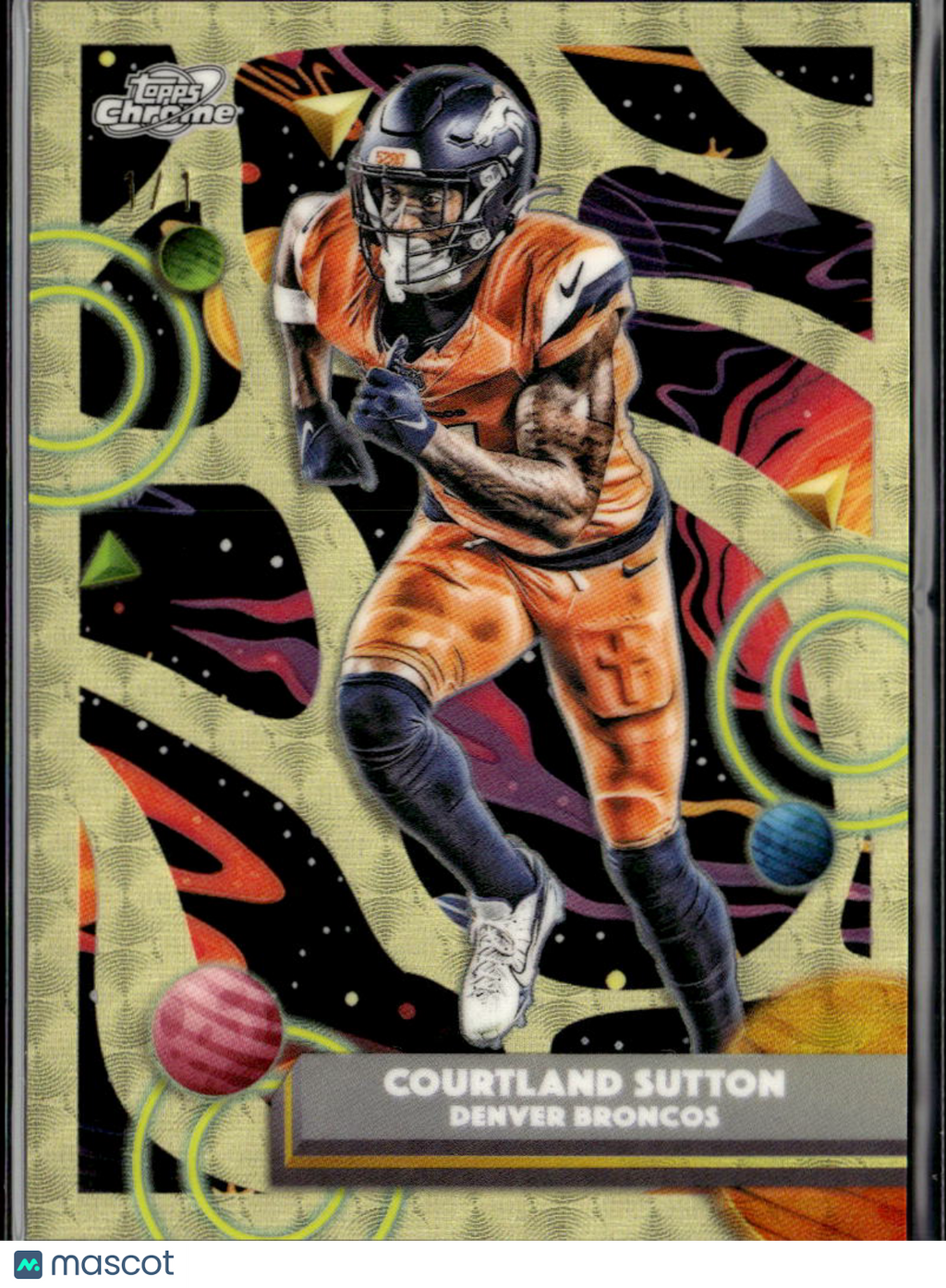 Courtland Sutton 2025 Topps Chrome Cosmic SUPERFRACTOR 1/1 Denver Broncos