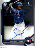 Sebastian Espino 2022 Bowman Chrome Auto Toronto Blue Jays