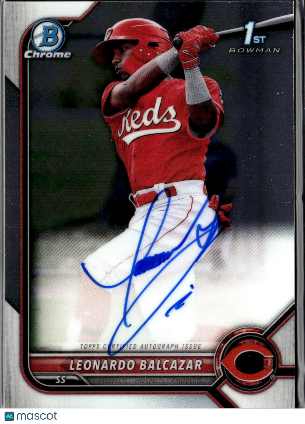 Leonardo Balcazar 2022 Bowman Chrome 1st Auto Autograph Cincinnati Reds