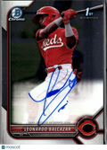 Leonardo Balcazar 2022 Bowman Chrome 1st Auto Autograph Cincinnati Reds