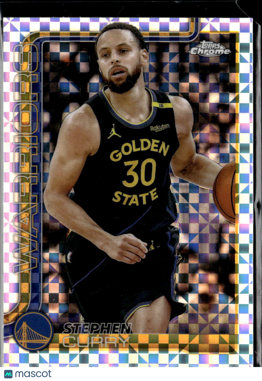Stephen Curry 2025 Topps Chrome X-Fractor Golden State Warriors