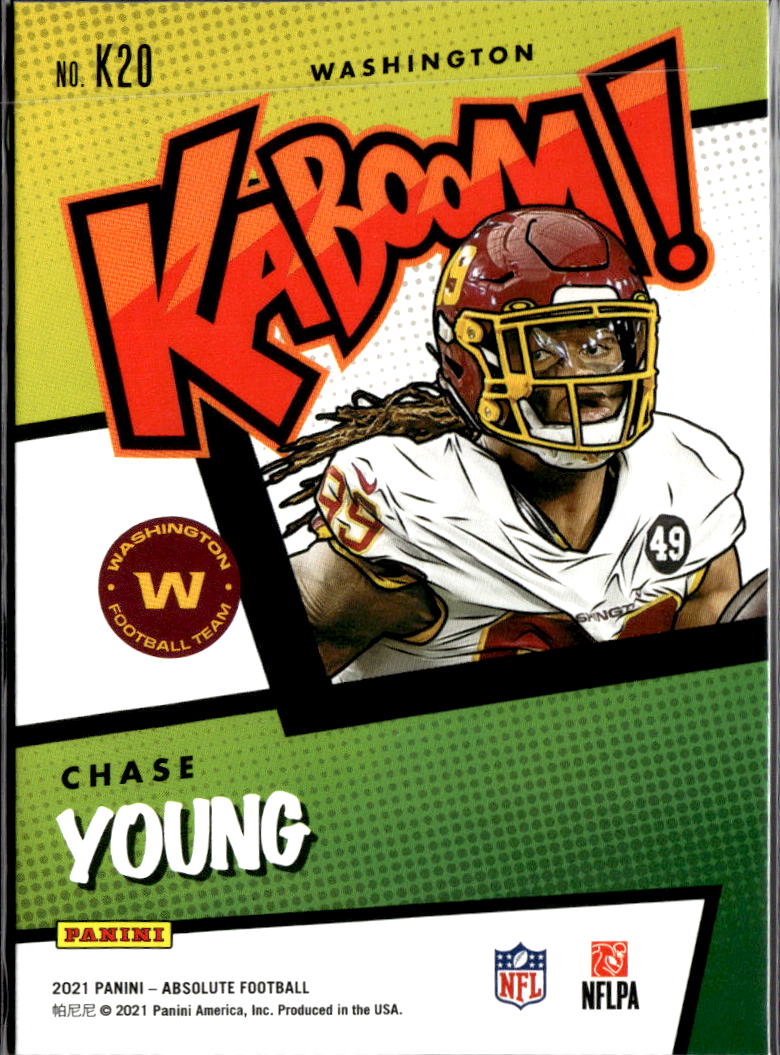 Chase Young 2021 Absolute KABOOM CASE HIT SSP Washington Football Team