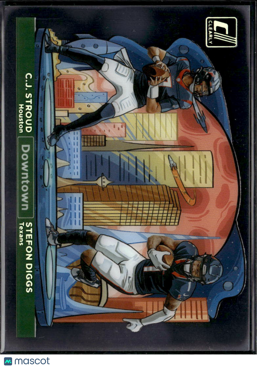 Stefon Diggs C.J. Stroud 2024 Clearly Donruss DOWNTOWN CASE HIT Houston Texans