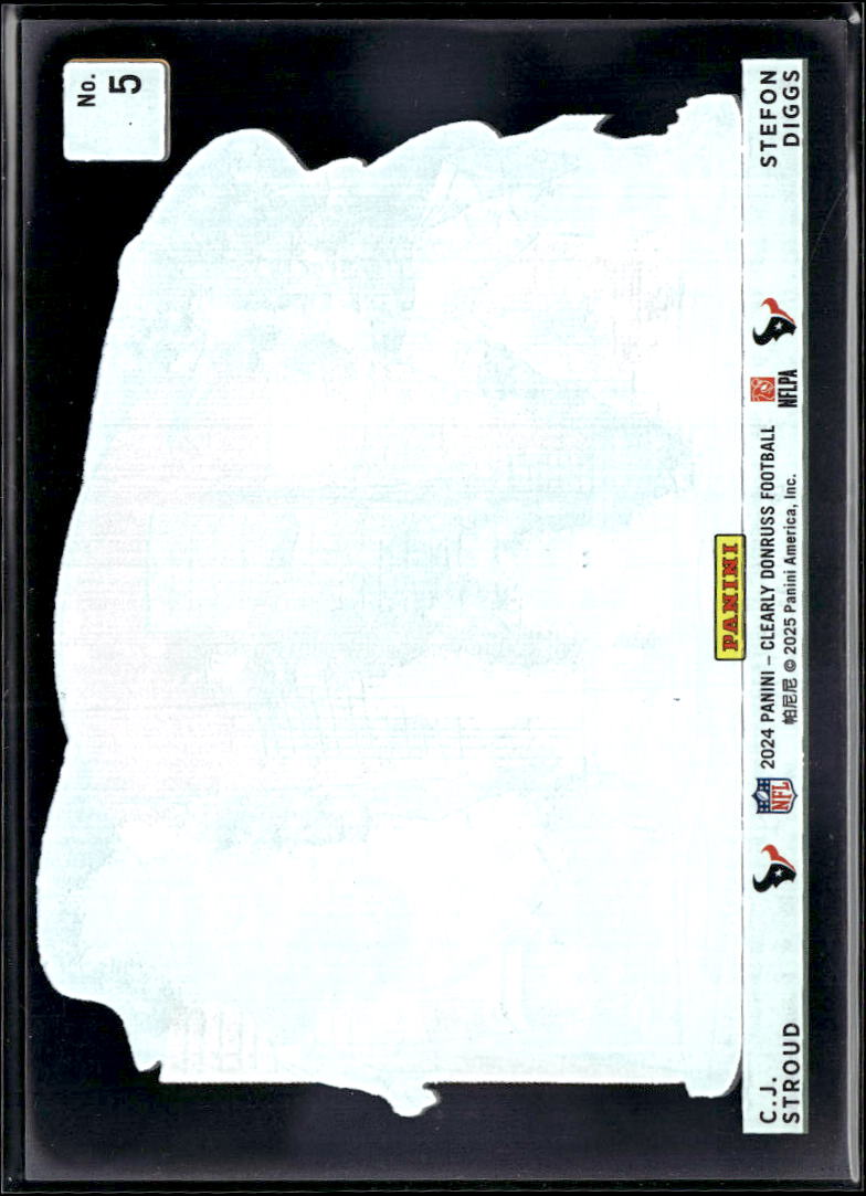 Stefon Diggs C.J. Stroud 2024 Clearly Donruss DOWNTOWN CASE HIT Houston Texans