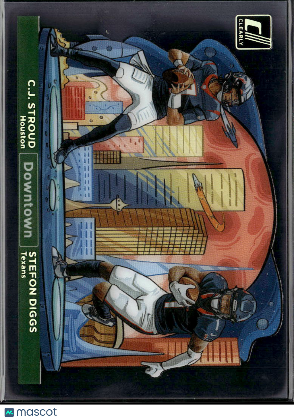 Stefon Diggs C.J. Stroud 2024 Clearly Donruss DOWNTOWN CASE HIT Houston Texans
